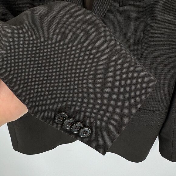 Z ZEGNA Dark Brown Gray 2 Button City Blazer Size 42R - Picture 2 of 12